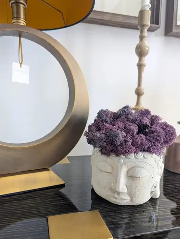 AMETHYST ZEN BUDDHA – Preserved Moss Sculpture