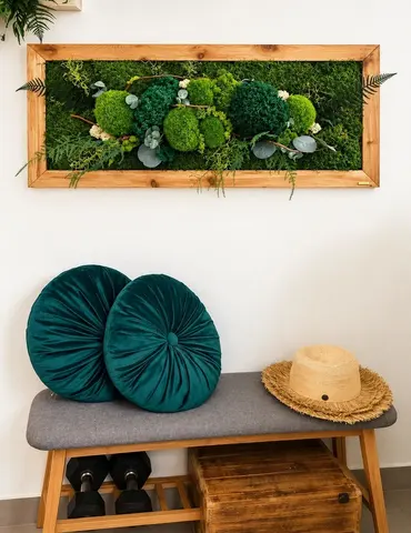 CALM BALANCE - Preserved Horizontal Moss Wall Art