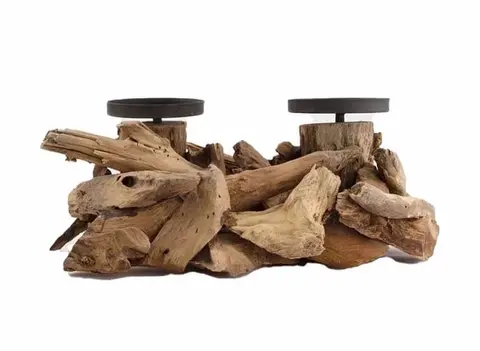 NATURAL DRIFTWOOD CANDLE HOLDER, alternative view