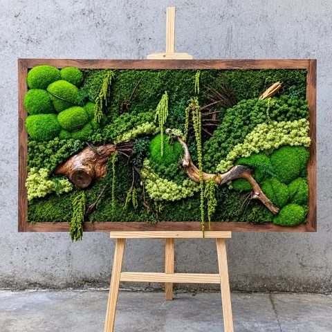 FOREST LAYERS - Preserved Horizontal Moss Wall Art