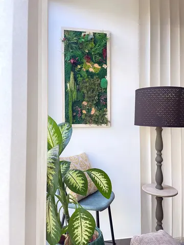 GREENMOOD - Preserved Circular Moss Wall Art