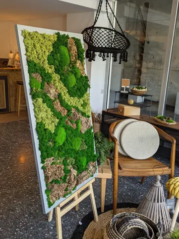 SHADES OF GREEN - Preserved Horizontal Moss Wall Art