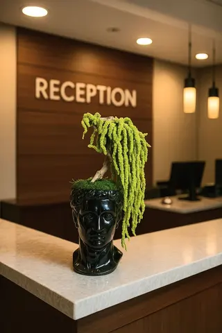 SILENT GODDESS SCULPTURE - Preserved Moss Vase