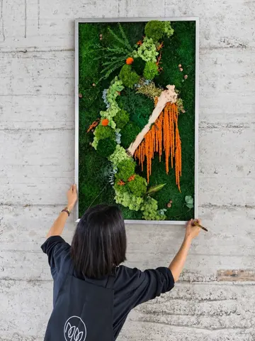 VERDANT MOOD - Preserved Circular Moss Wall Art